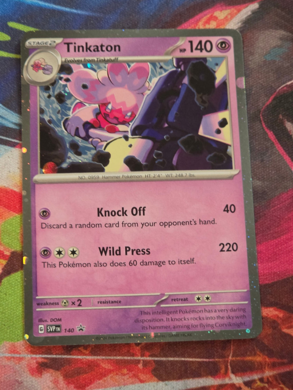 Tinkaton (Cosmo Holo) - 140 - SV: Scarlet & Violet Promo Cards - Promo - NM Pokemon