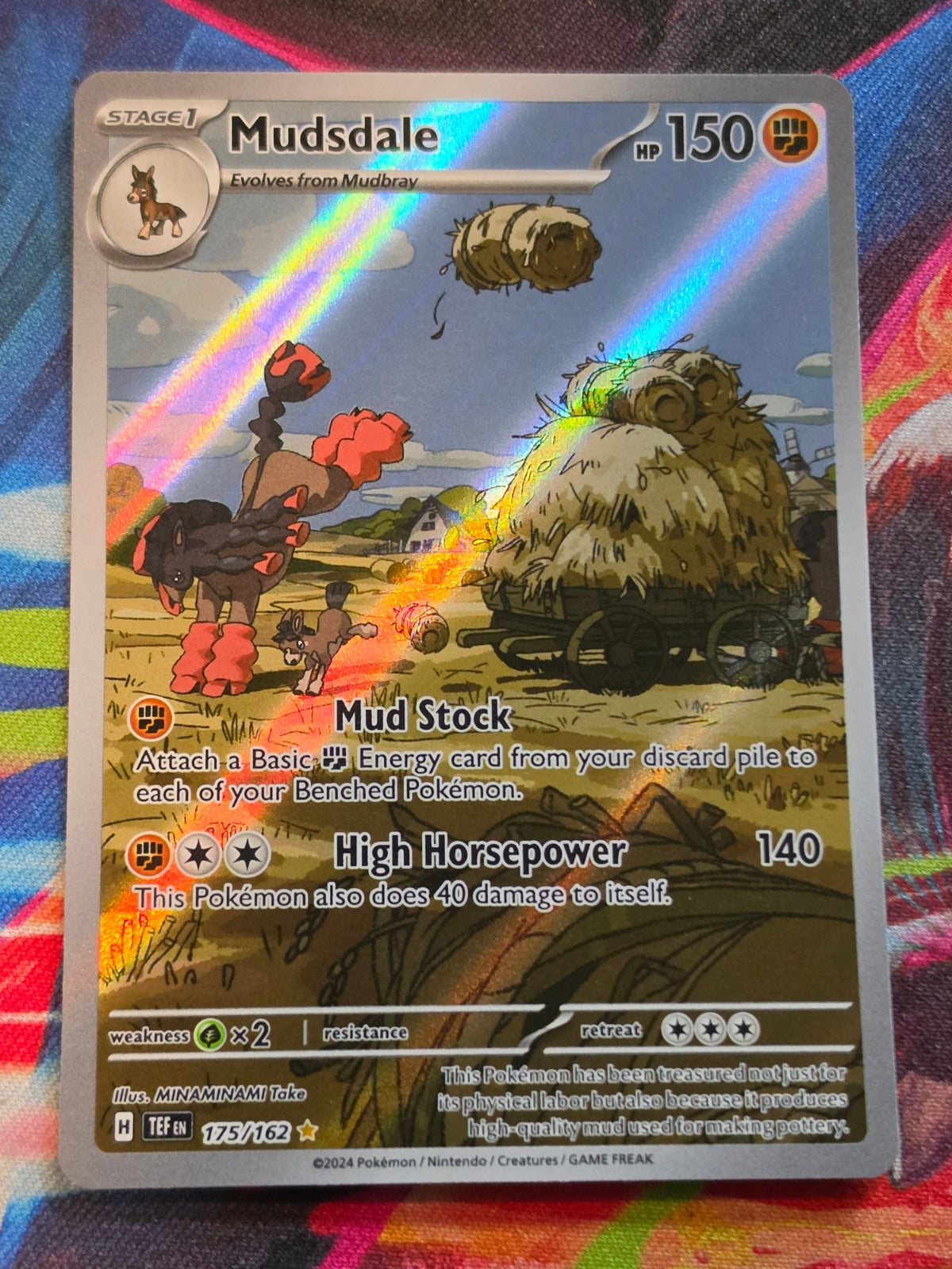 Mudsdale Illustration Rare SV05: Temporal Forces 175/162 NM Pokemon