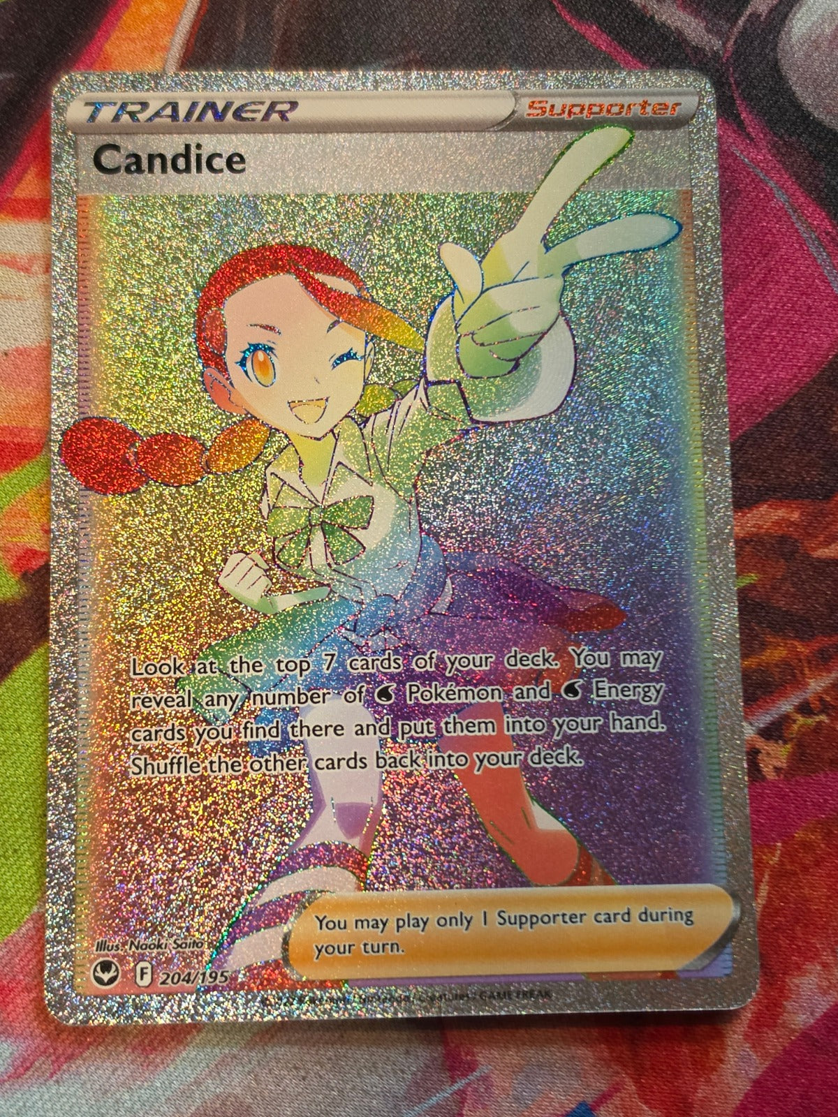 Candice (Secret) Secret Rare SWSH12: Silver Tempest 204/195 NM Pokemon
