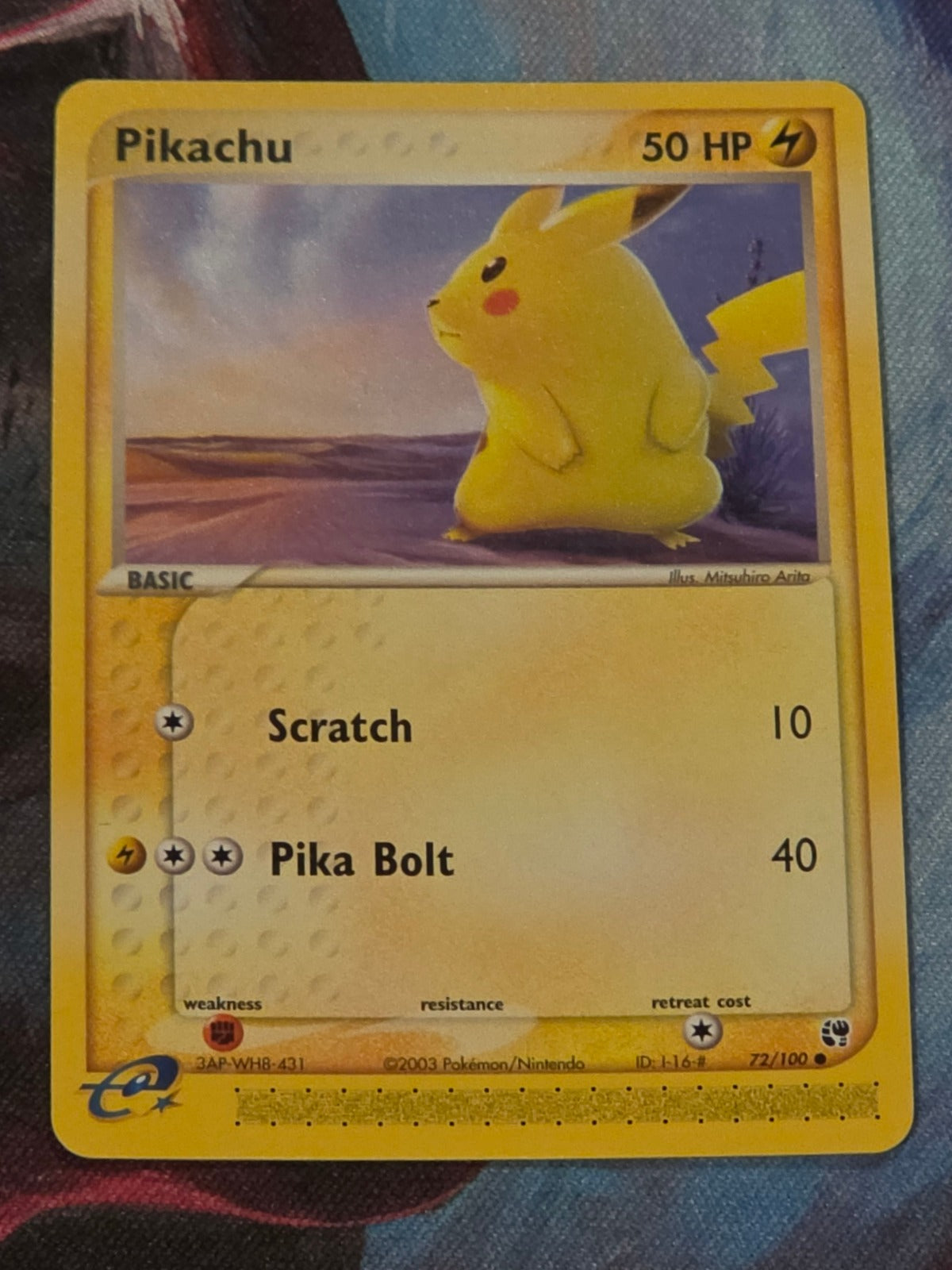 Pikachu Common EX Sandstorm 72/100 NM Pokemon