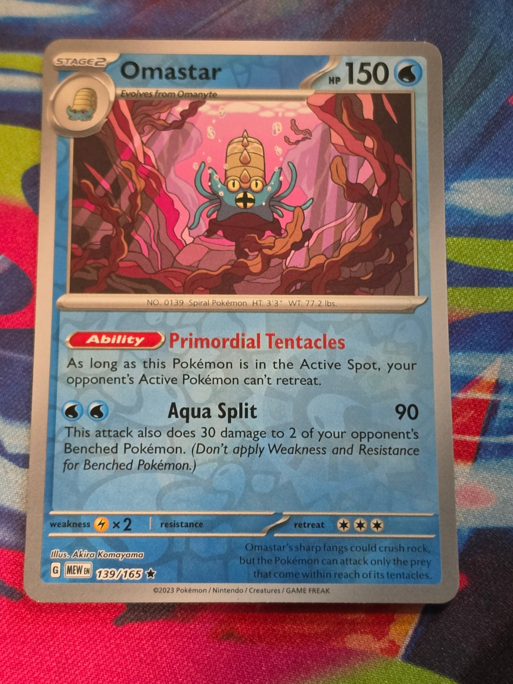 Omastar Reverse Holo Rare SV: Scarlet & Violet 151 139/165 NM
