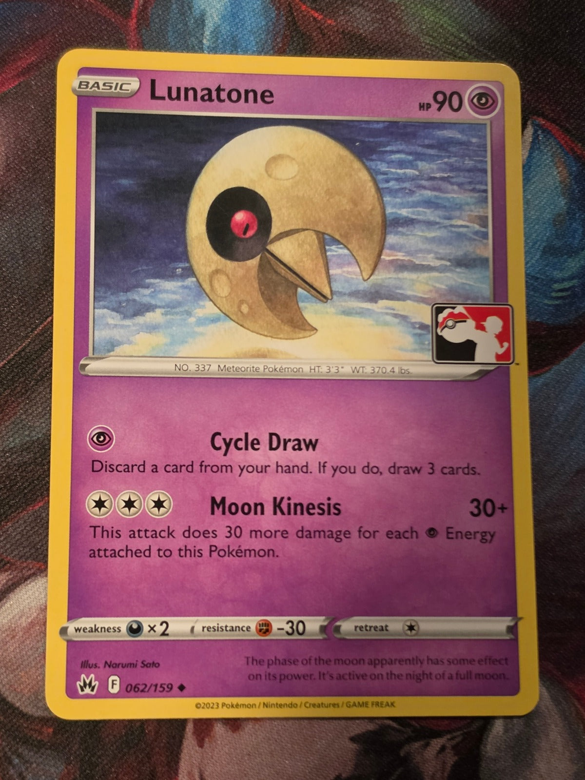 Lunatone Uncommon Prize Pack Series Cards 062/159 NM Pokemon