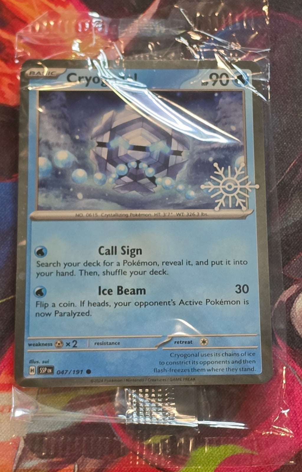 Cryogonal Holiday Calendar Cosmos Holo Common Miscellaneous Cards & Products 047/191 NM SEALED Pokemon