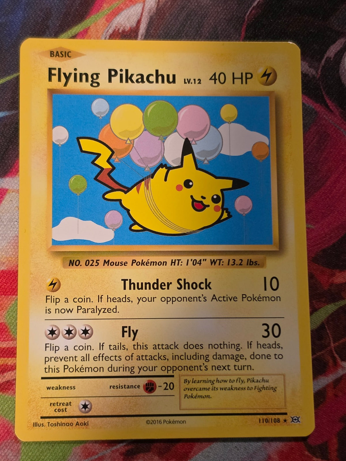 Flying Pikachu Secret Rare XY - Evolutions 110/108 NM- Pokemon