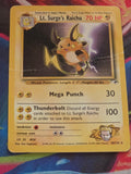 Lt. Surge's Raichu Unlimited Rare Gym Heroes 028/132 DMG Pokemon