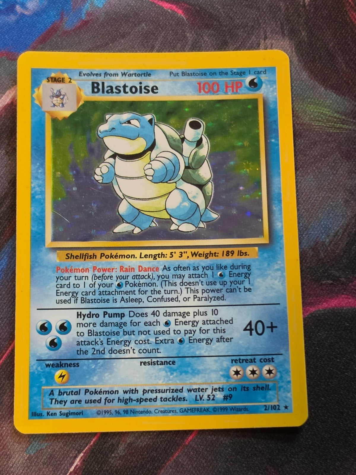 Blastoise Holo Rare Base Set 002/102 LP Pokemon