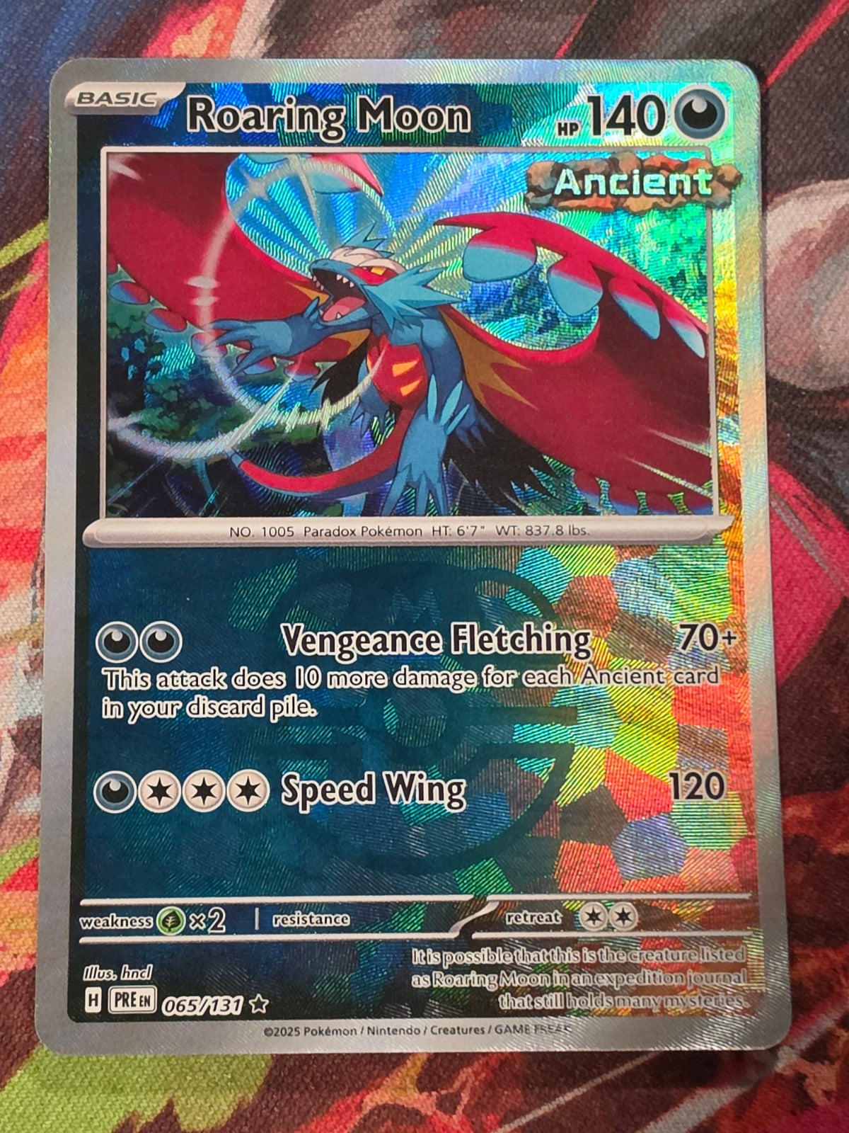 Roaring Moon (Master Ball Pattern) Rare SV: Prismatic Evolutions 065/131 NM
