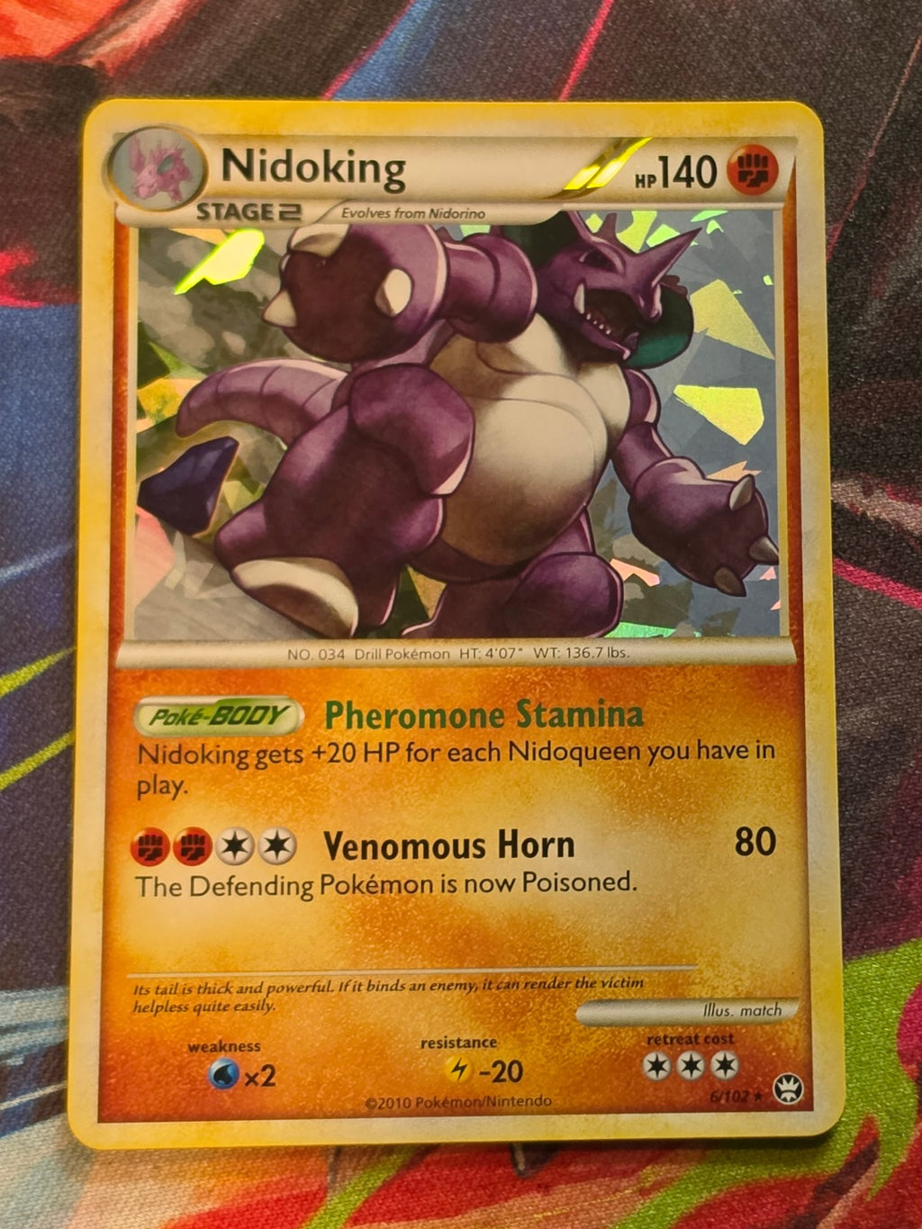 Nidoking (Cracked Ice Holo) Holo Rare Deck Exclusives 006/102 NM-/LP+ Pokemon