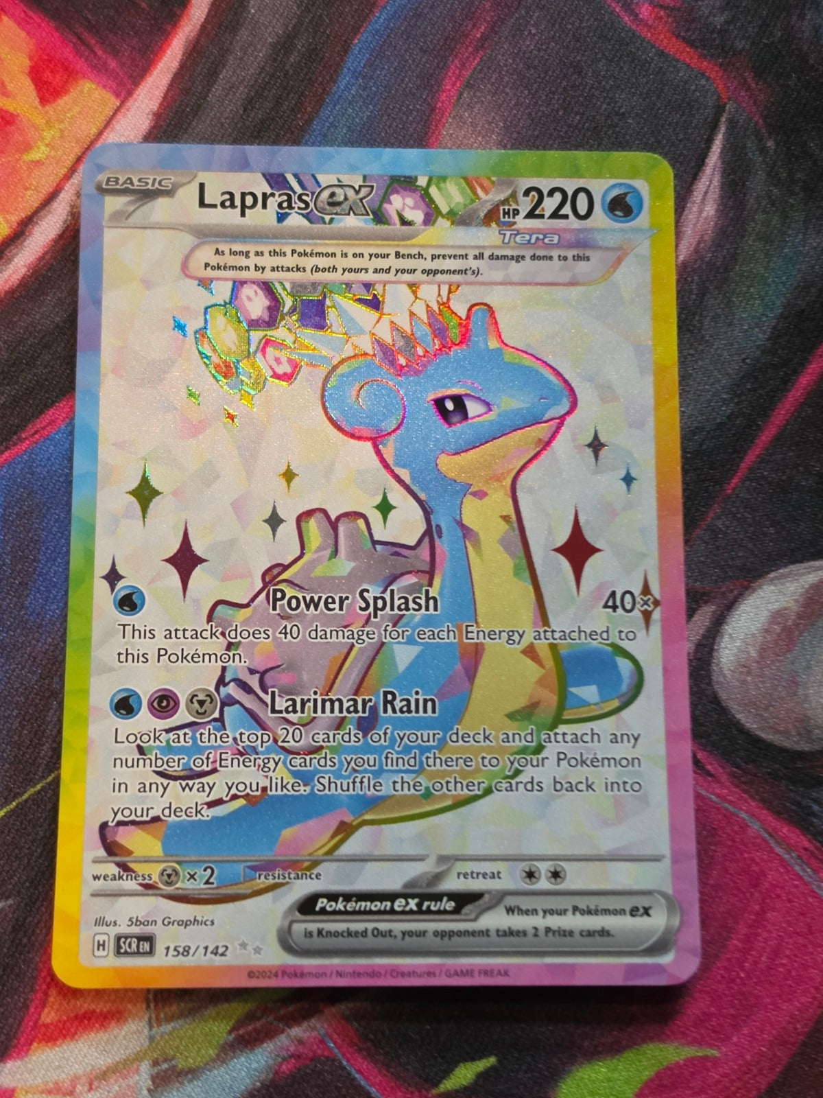 Lapras ex Ultra Rare Stellar Crown 158/142 NM Pokemon