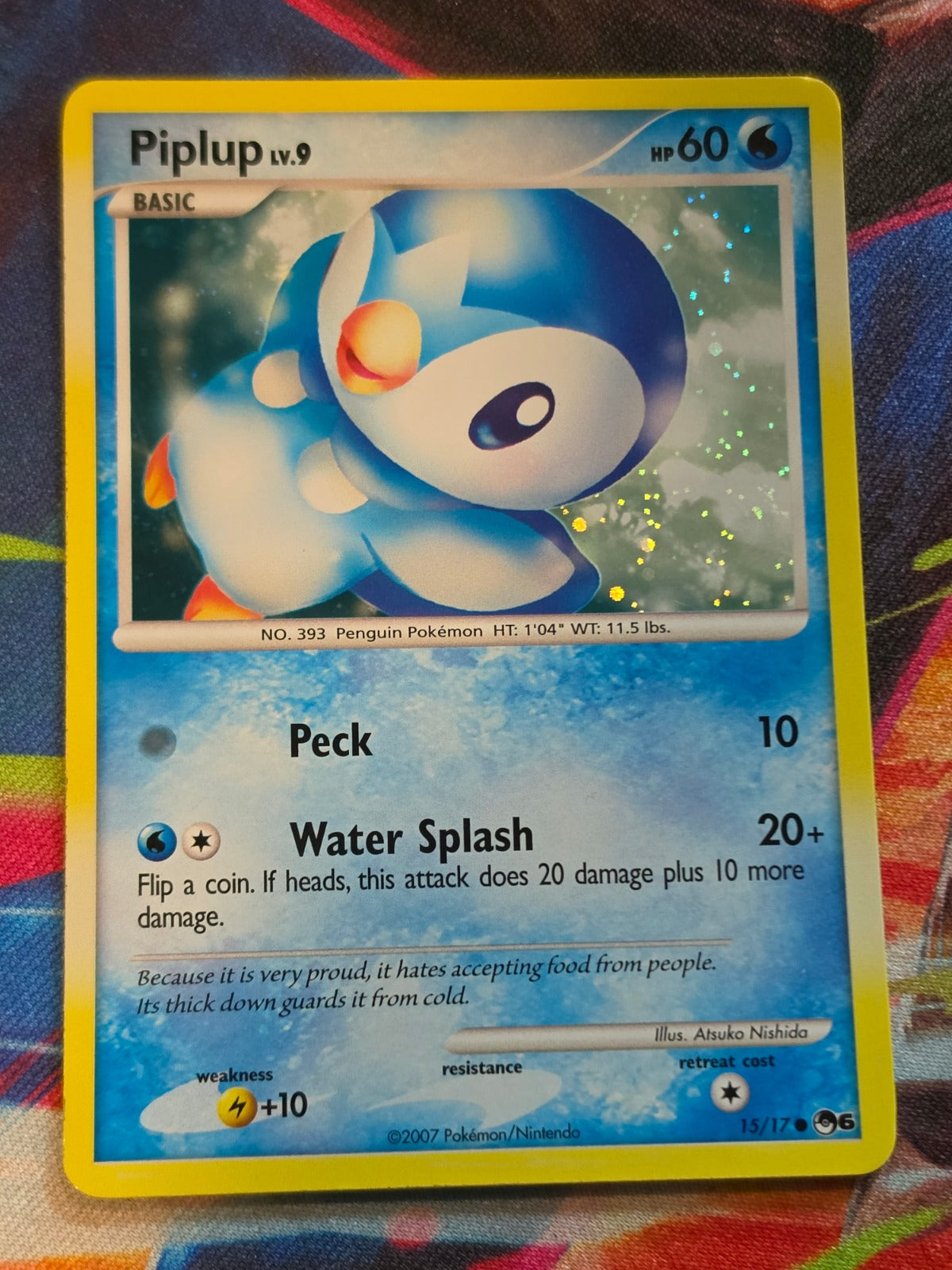 Piplup Common POP Series 6 015/017 NM- Pokemon