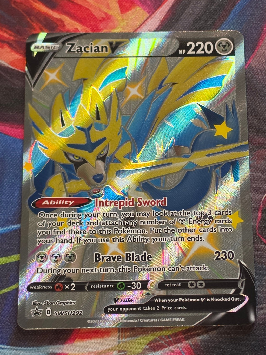 Zacian V (Shiny) - SWSH292 - SWSH: Sword & Shield Promo Cards - Promo - NM Pokemon