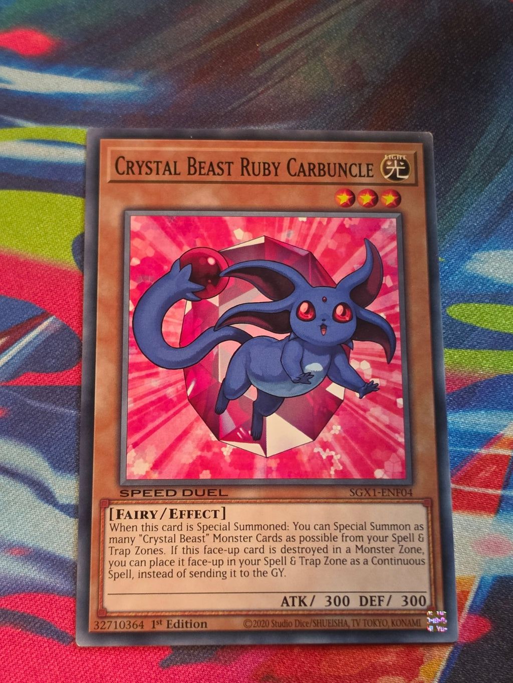 Crystal Beast Ruby Carbuncle Common Speed Duel GX: Duel Academy Box SGX1-ENF04 1st Edition 1st Edition LP Yu-Gi-Oh!