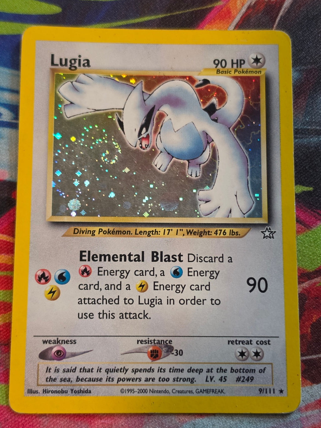 Lugia Holo Rare Unlimited Neo Genesis 9/111 MP Pokemon