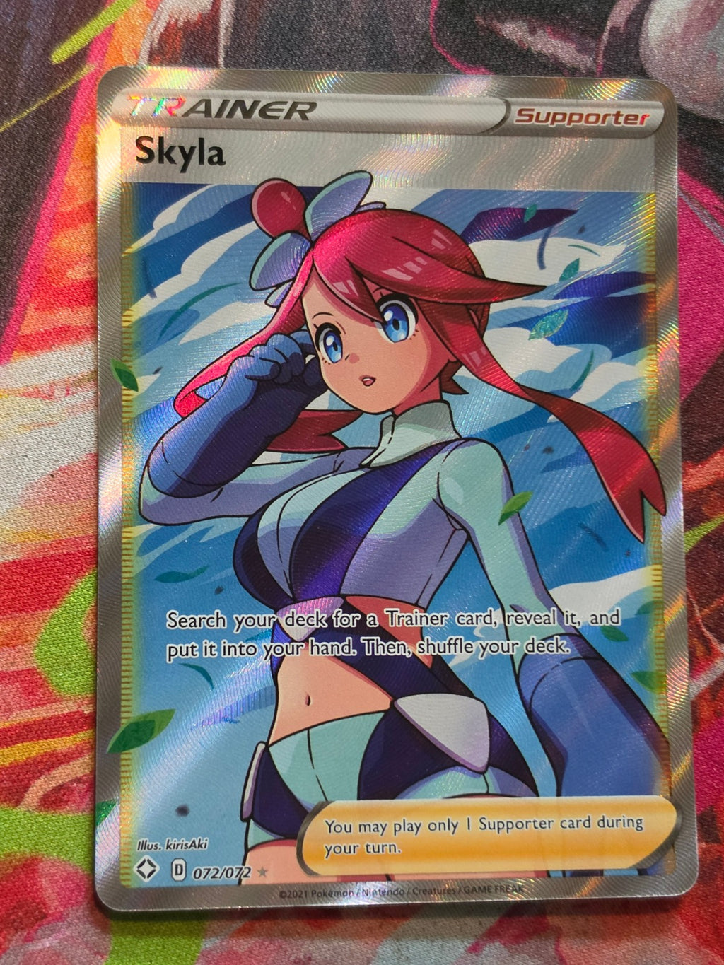 Skyla (Full Art) Ultra Rare Shining Fates 072/072 NM Pokemon