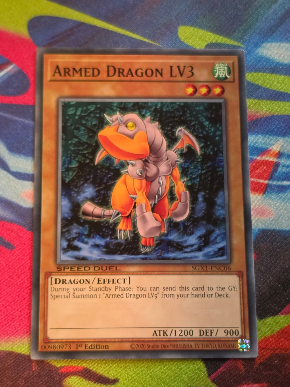 Armed Dragon LV3 Common Speed Duel GX: Duel Academy Box SGX1-ENC06 1st Edition LP Yu-Gi-Oh!