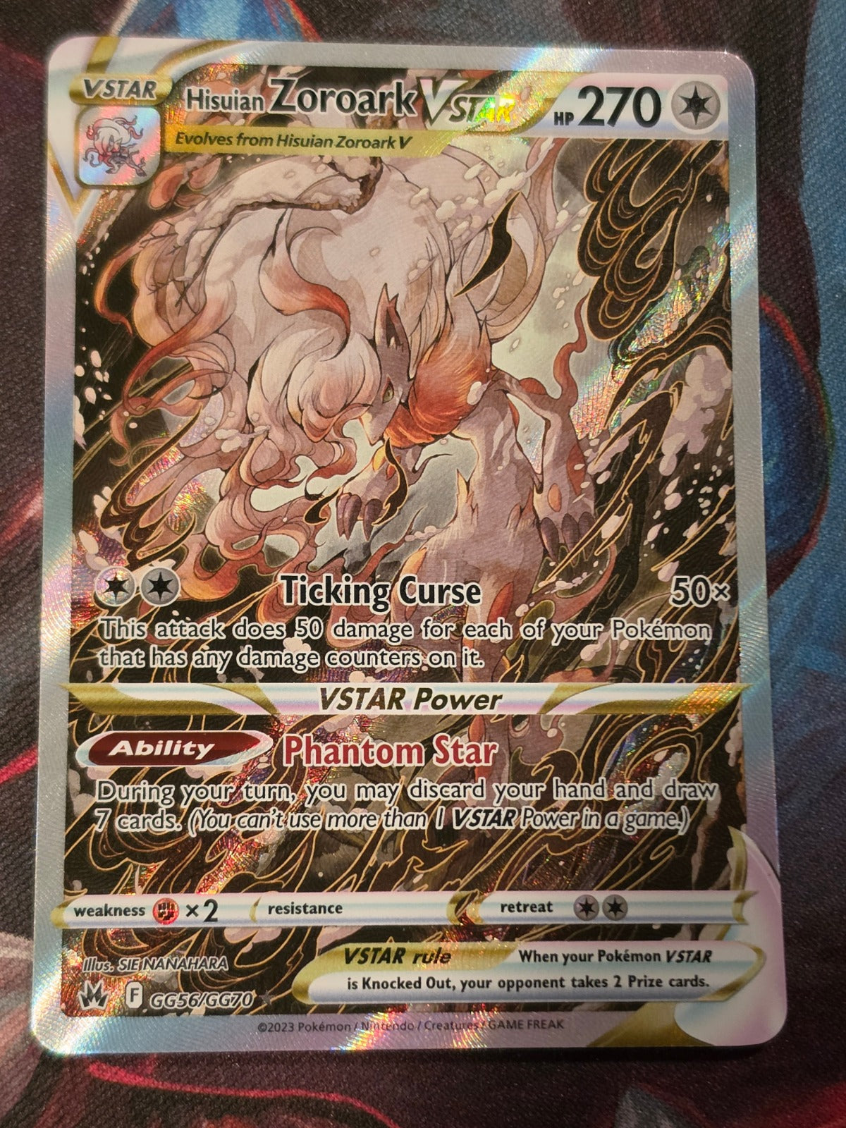 Hisuian Zoroark VSTAR Ultra Rare Crown Zenith Galarian Gallery GG56/GG70 NM Pokemon