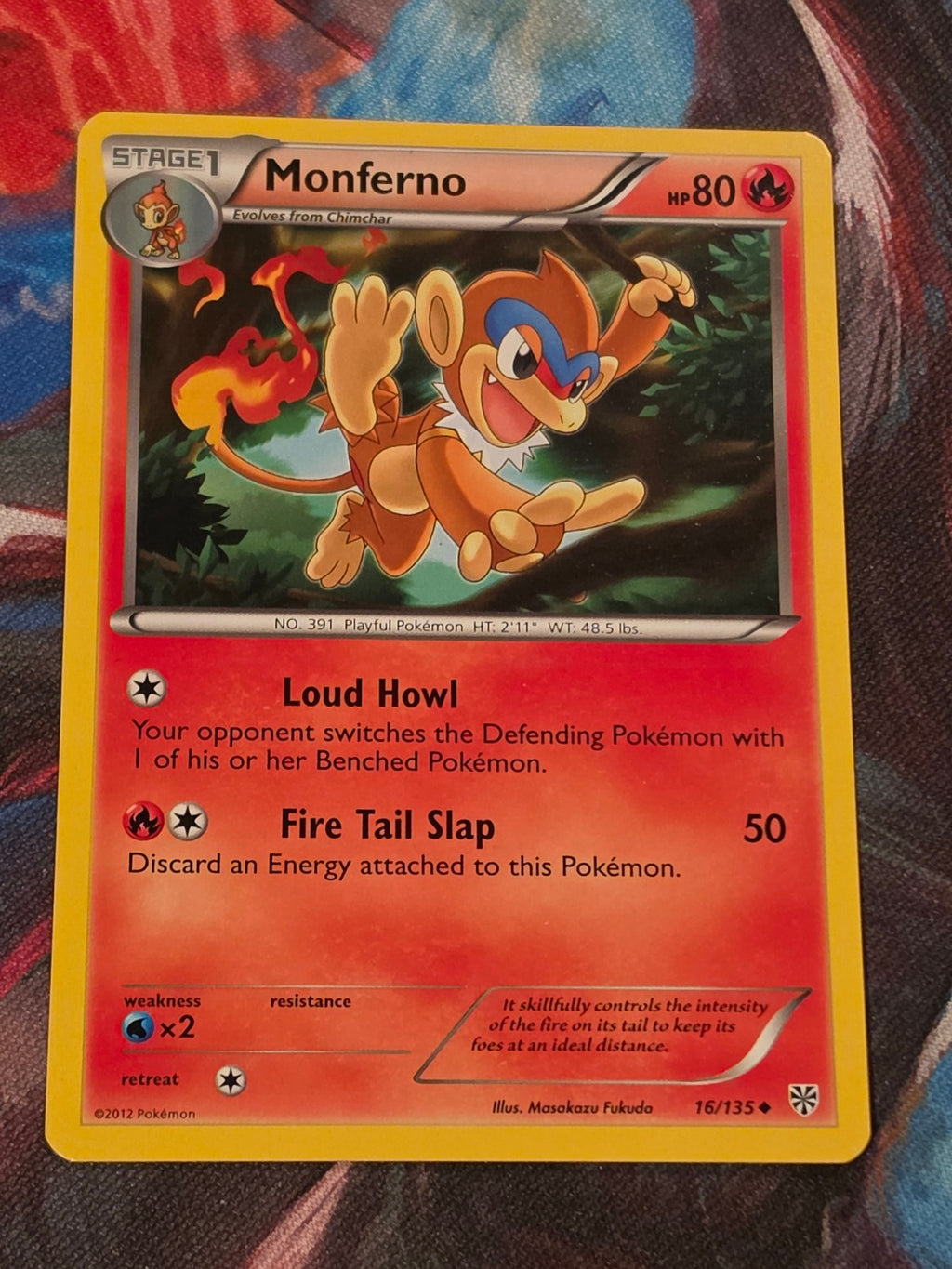 Monferno - 16/135 - Plasma Storm - Uncommon - NM - Pokemon