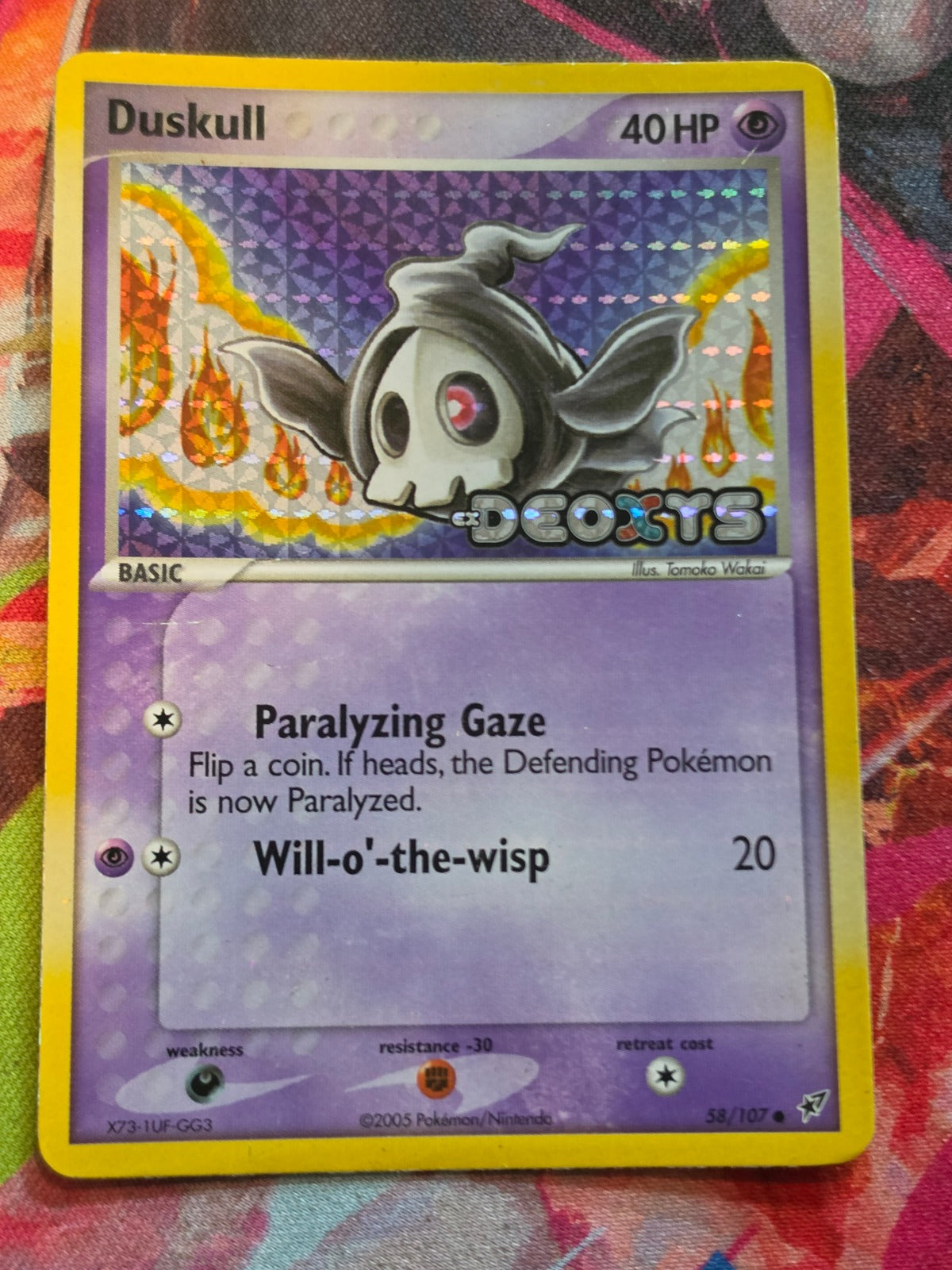 Duskull Common Reverse Holo EX Deoxys 58/107 HP Pokemon