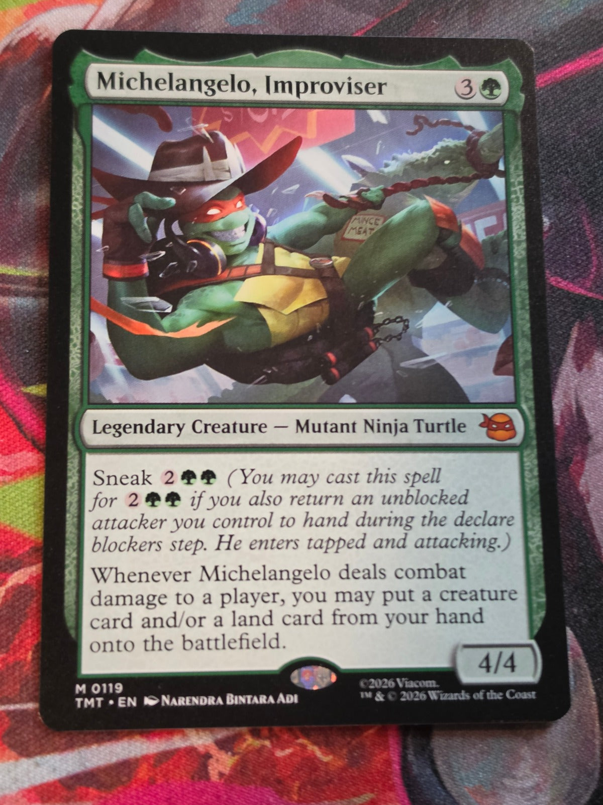 Michelangelo, Improviser - 119 - Teenage Mutant Ninja Turtles - M - NM MTG
