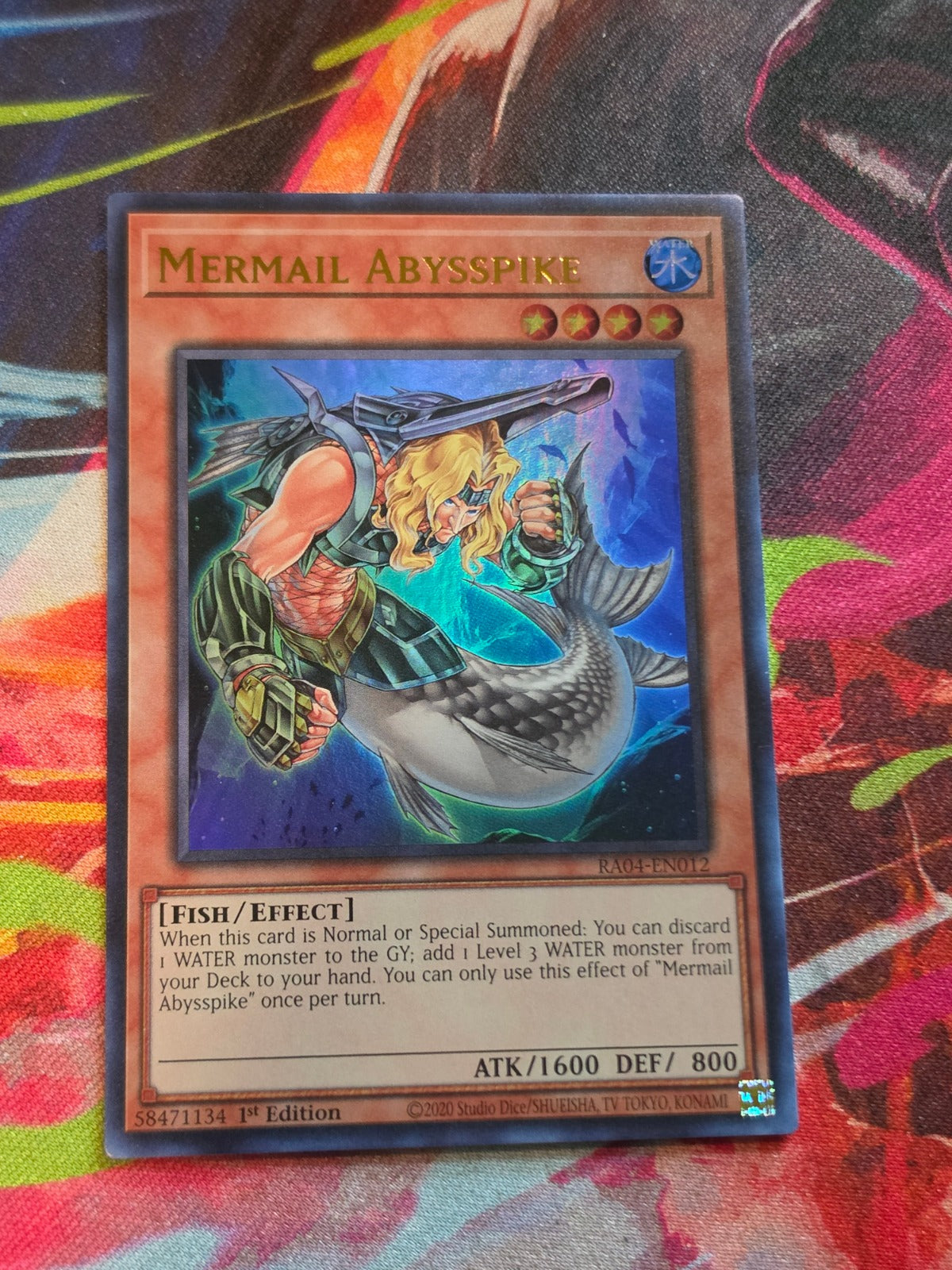 Mermail Abysspike (UR) Ultra Rare Quarter Century Stampede RA04-EN012 NM