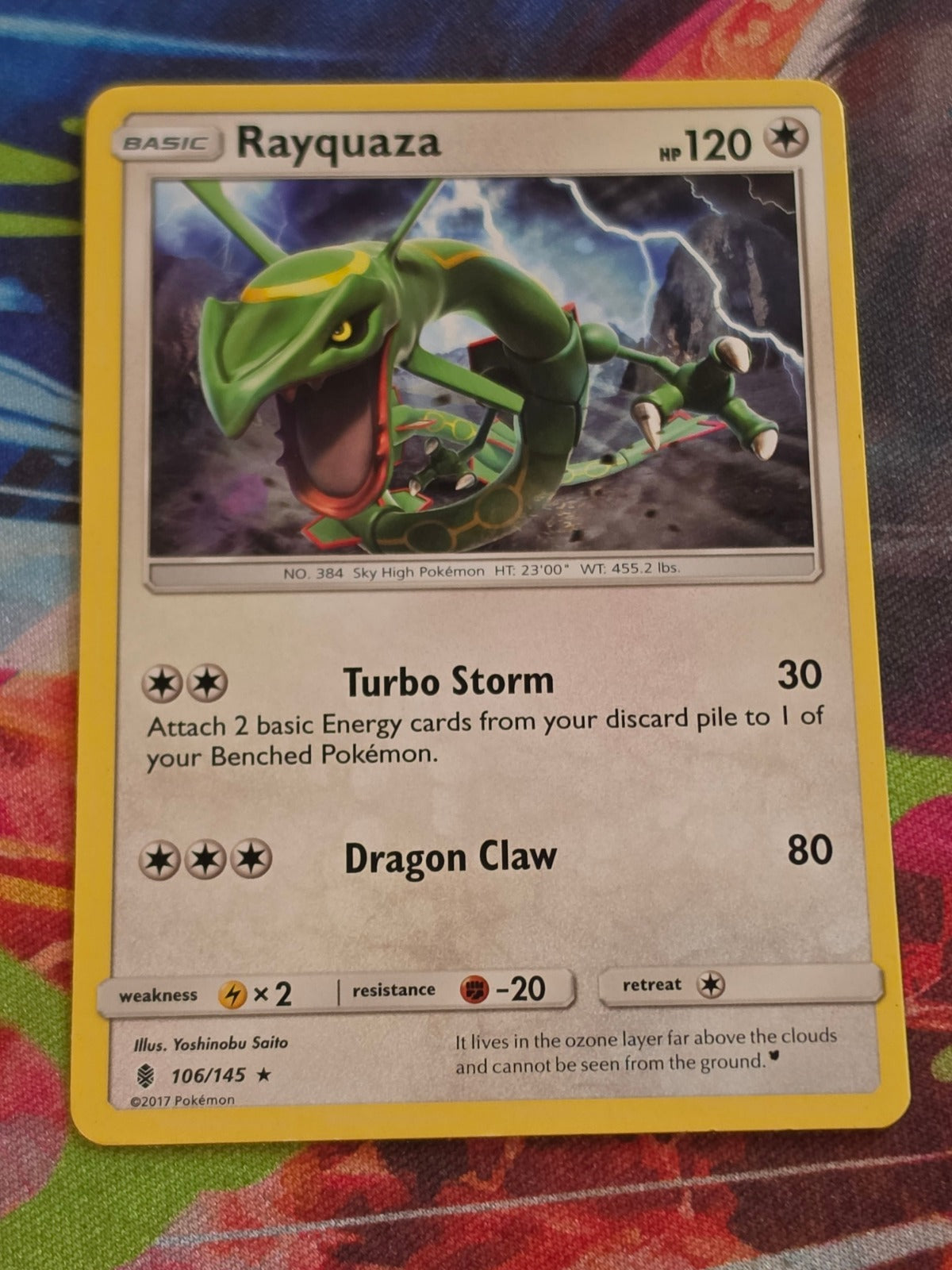 Rayquaza - 106/145 - SM - Guardians Rising - Rare - LP - Pokemon