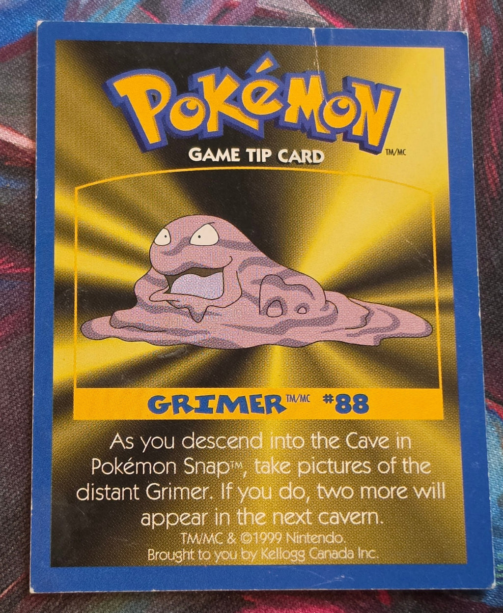 Grimer #88 Kellogg Canada Game Tip Card DMG