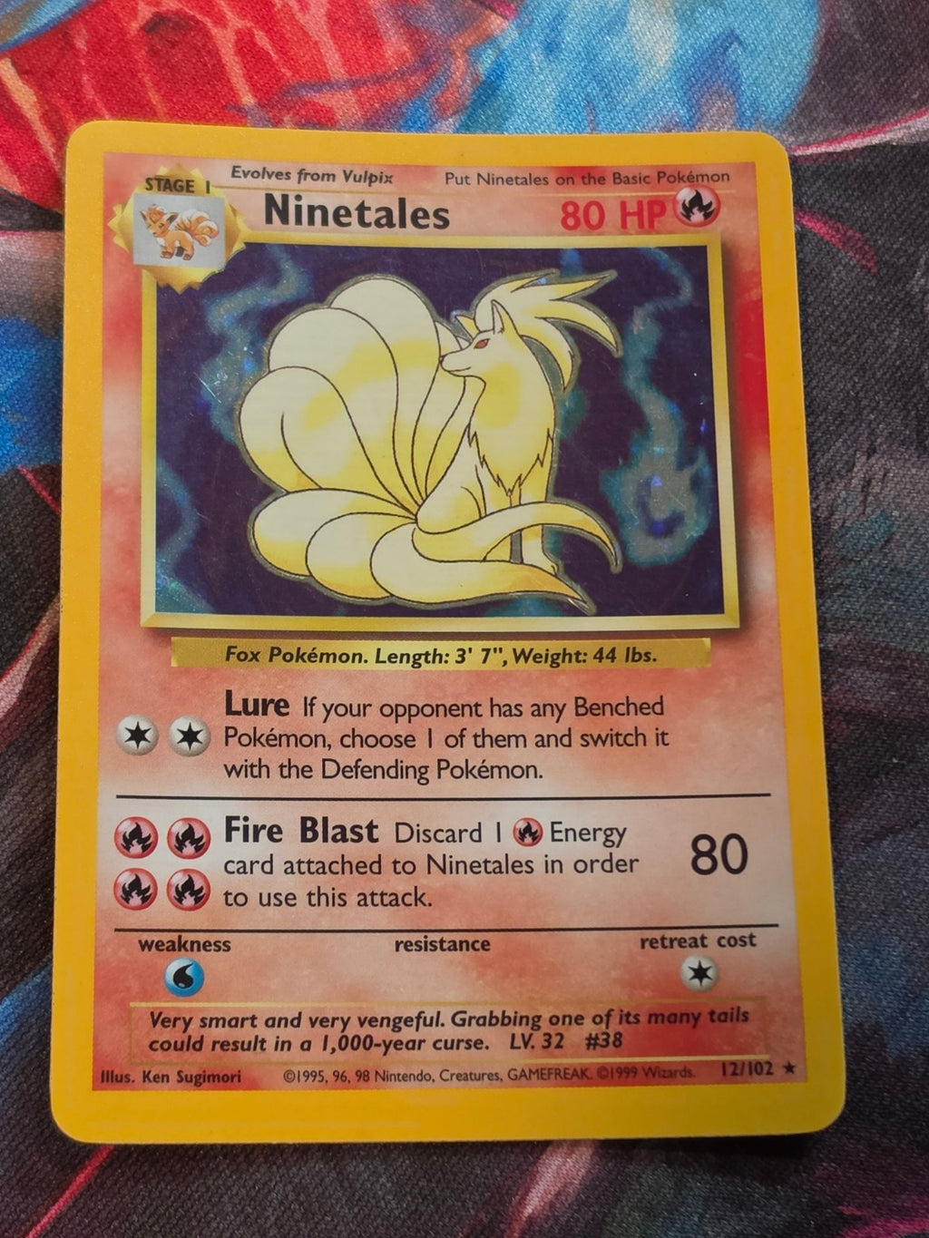 Ninetales Holo Rare Base Set 012/102 LP Pokemon