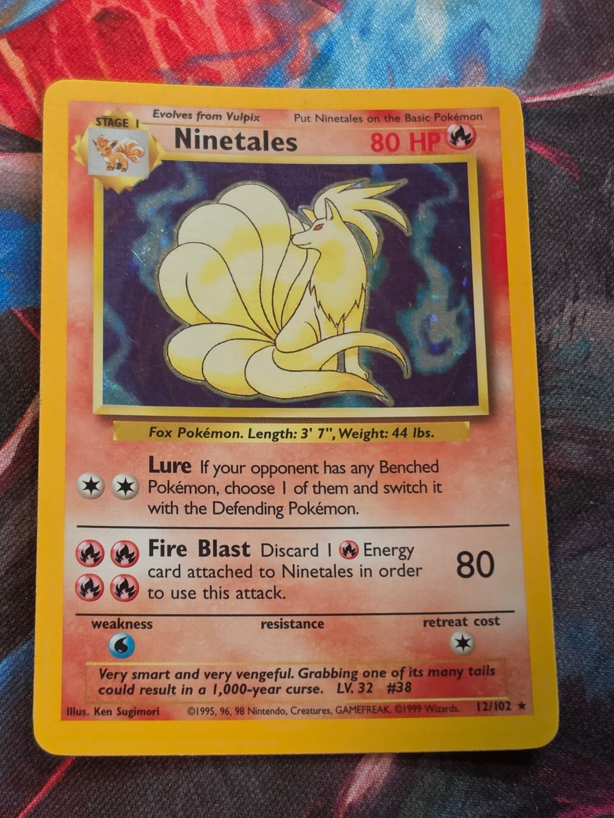 Ninetales Holo Rare Base Set 012/102 LP Pokemon