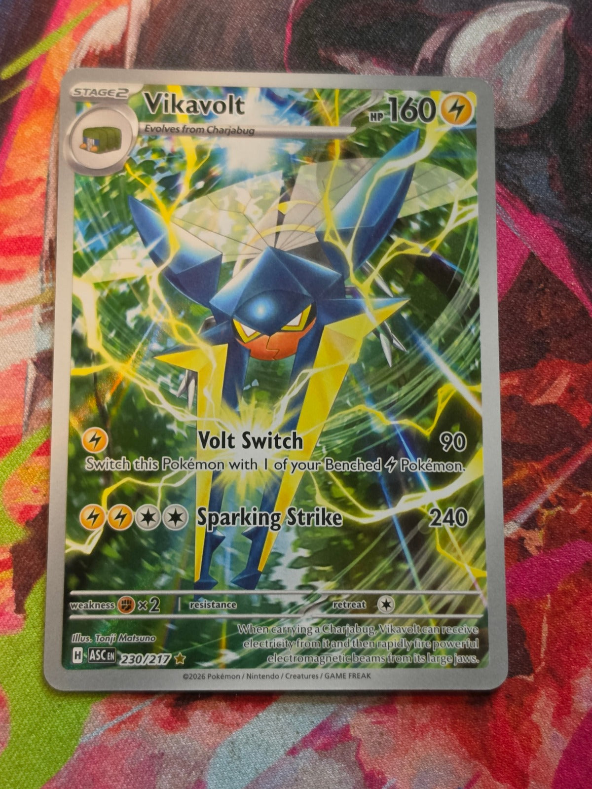 Vikavolt Illustration Rare ME: Ascended Heroes 230/217 NM Pokemon