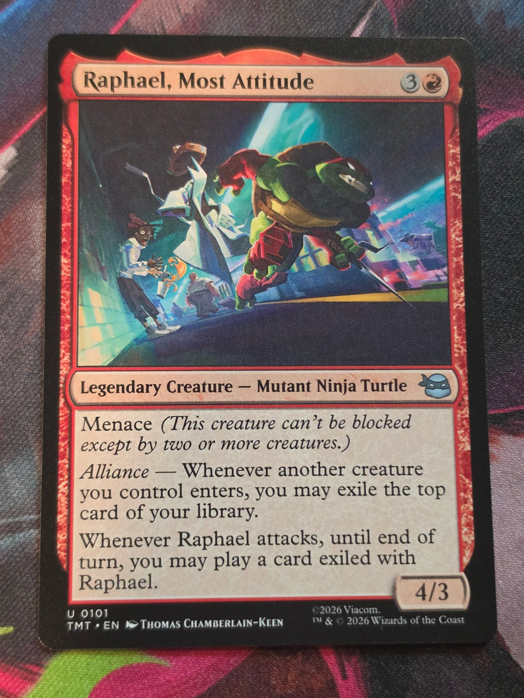 Raphael, Most Attitude - 101 - Teenage Mutant Ninja Turtles - U - NM MTG