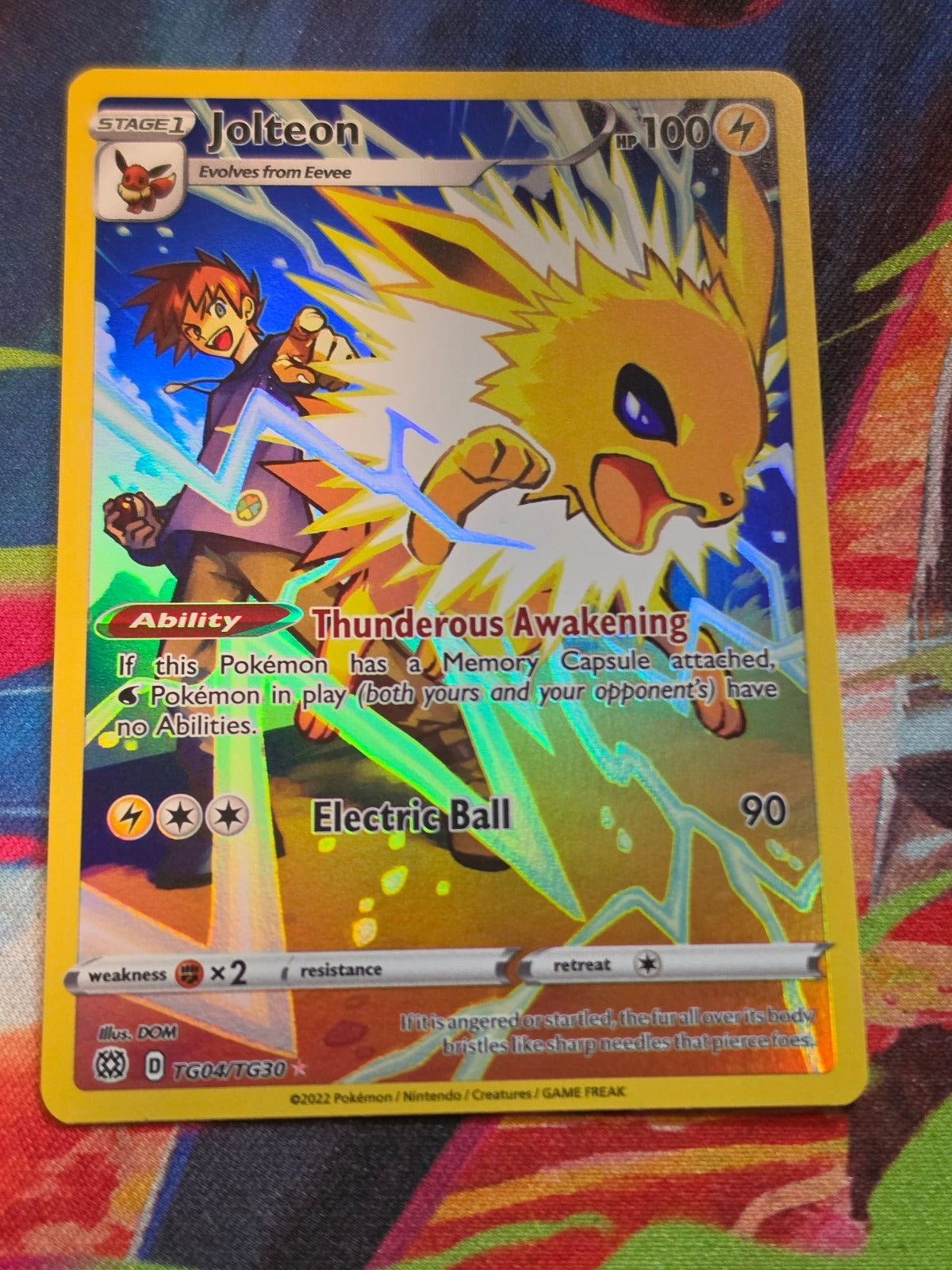 Jolteon Ultra Rare SWSH09: Brilliant Stars Trainer Gallery TG04/TG30 NM Pokemon