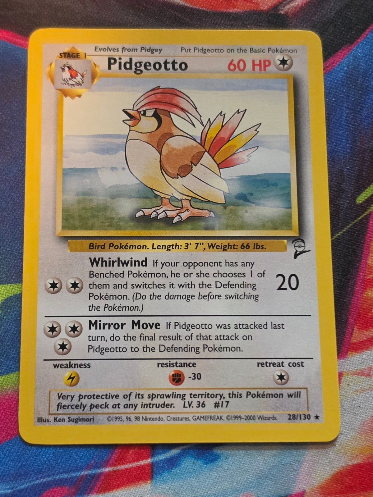 Pidgeotto Rare Base Set 2 028/130 NM Pokemon