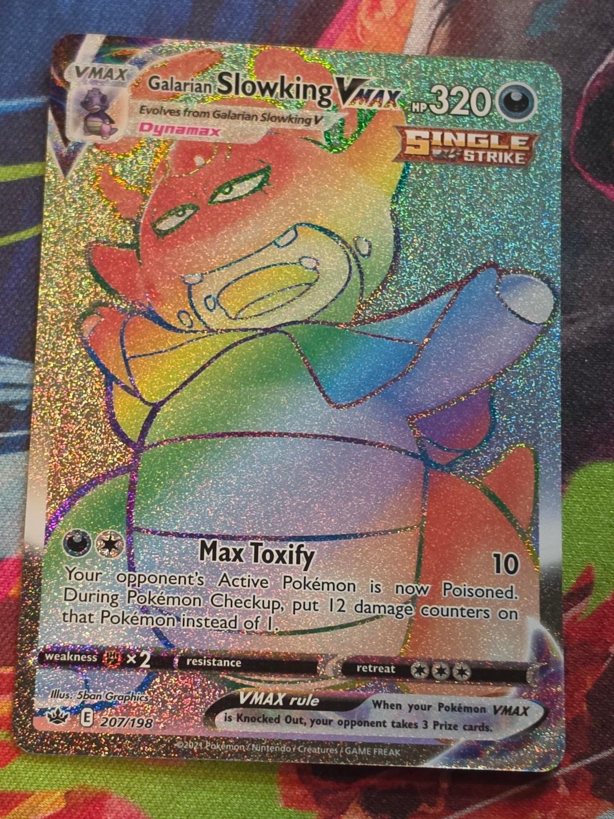 Galarian Slowking VMAX (Secret) Secret Rare SWSH06: Chilling Reign 207/198 NM Pokemon