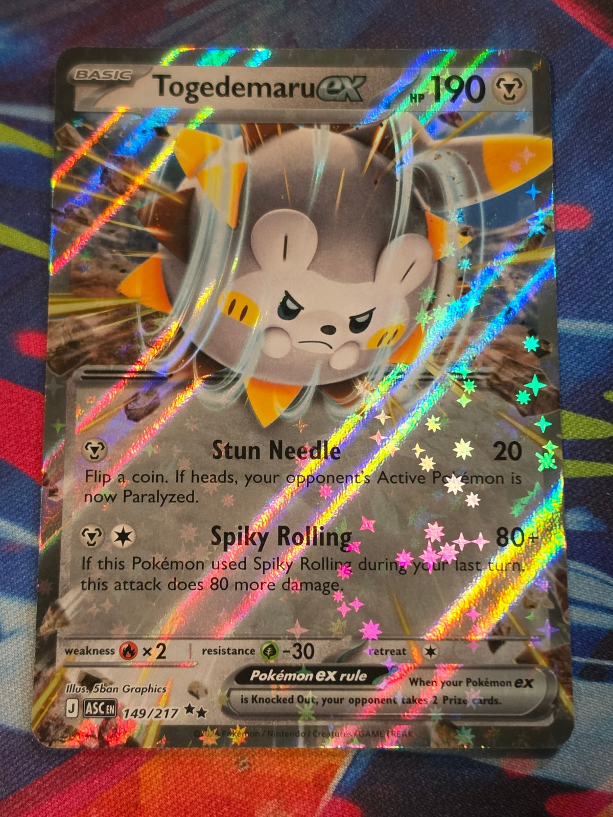 Togedemaru ex Double Rare ME: Ascended Heroes 149/217 NM