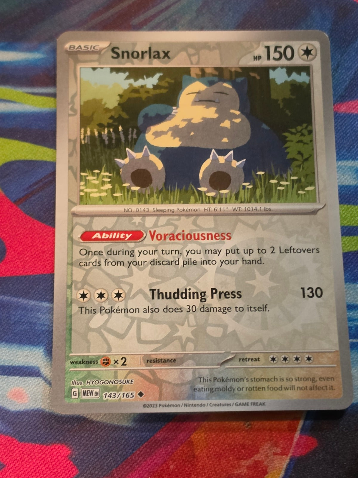 Snorlax Reverse Holo Uncommon SV: Scarlet & Violet 151 143/165 NM