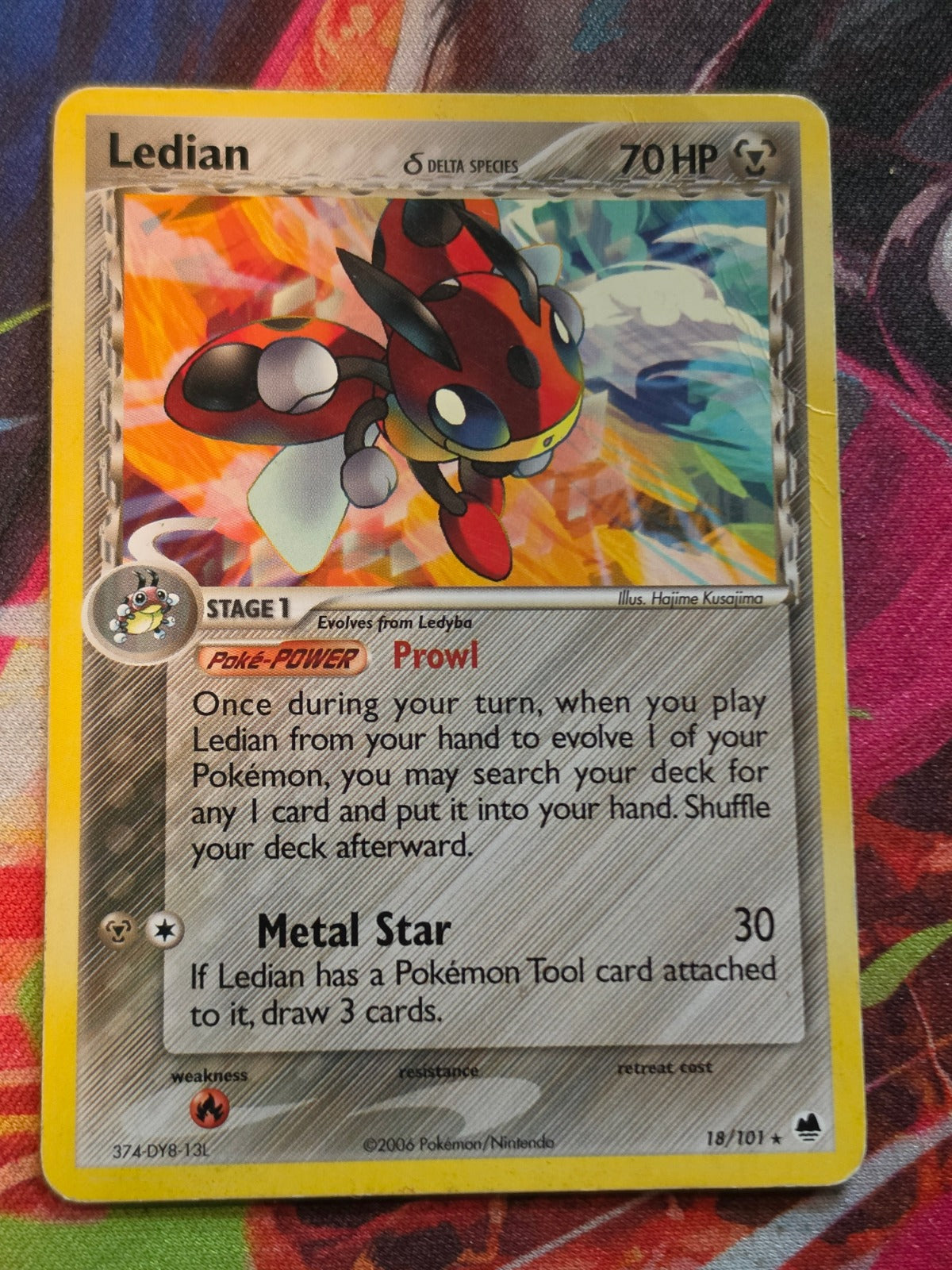Ledian (Delta Species) Rare EX Dragon Frontiers 18/101 DMG Pokemon