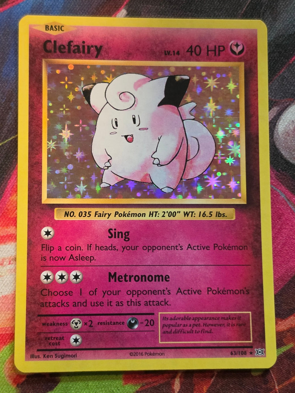 Clefairy Holo Rare XY - Evolutions 63/108 NM-/LP+ Pokemon