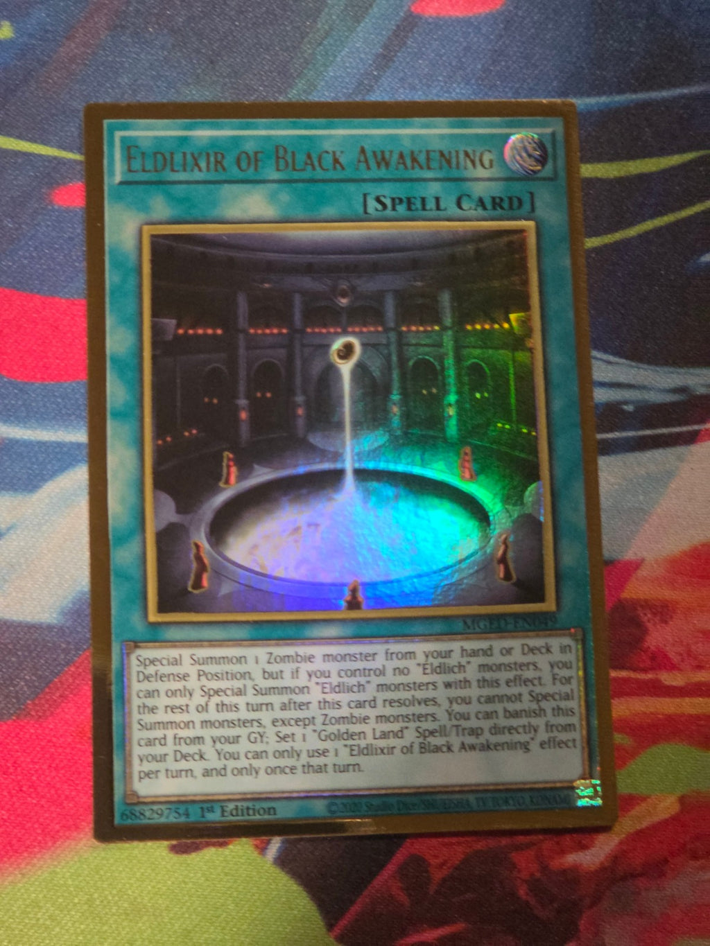 Eldlixir of Black Awakening Premium Gold Rare Maximum Gold: El Dorado MGED-EN049 1st Edition LP Yu-Gi-Oh!