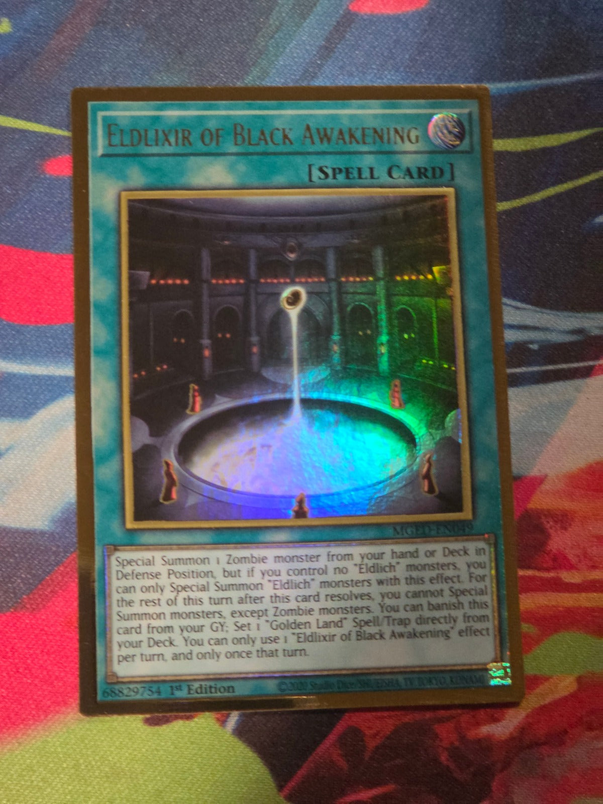 Eldlixir of Black Awakening Premium Gold Rare Maximum Gold: El Dorado MGED-EN049 1st Edition LP Yu-Gi-Oh!
