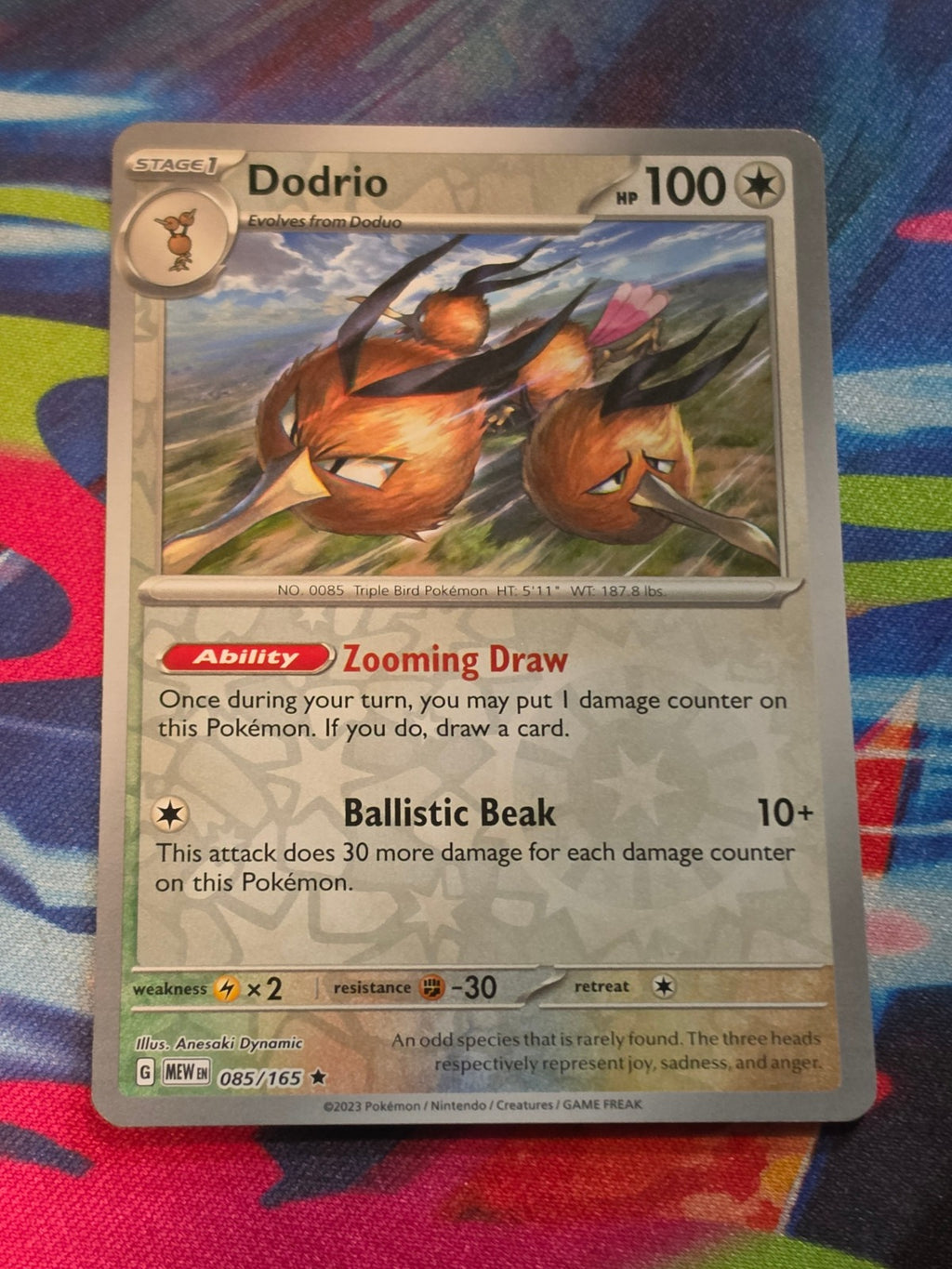 Dodrio Reverse Holo Rare SV: Scarlet & Violet 151 085/165 NM