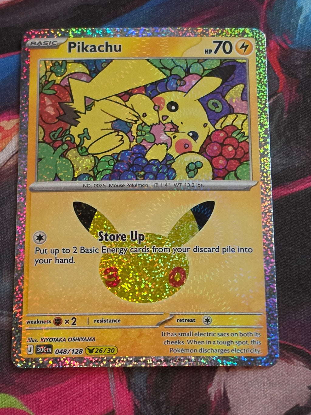 Pikachu - 048/128 - ME: 30th Celebration - Pikachu Rare - NM - Pokemon