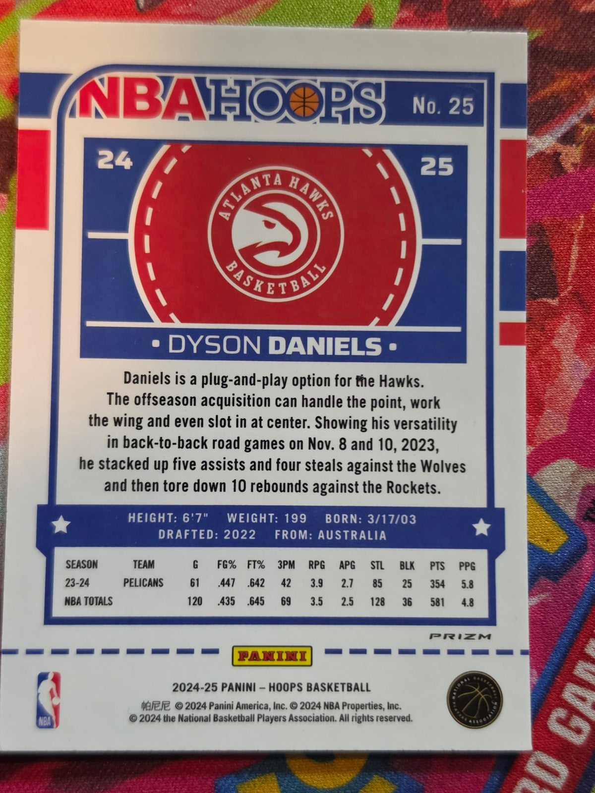 Dyson Daniels Hoops - Premium Prizms Silver 25 NM (Back)