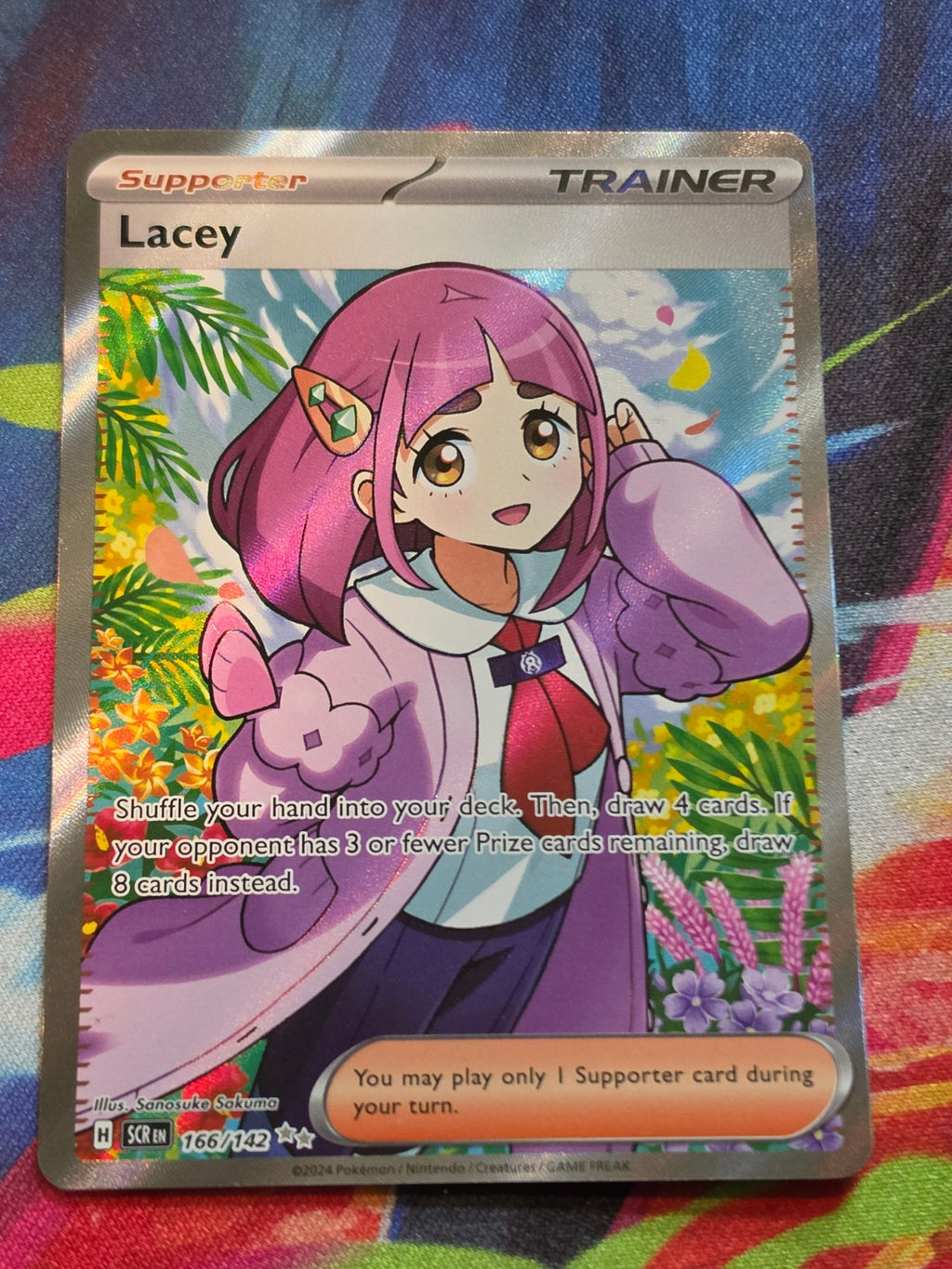 Lacey Ultra Rare Stellar Crown 166/142 NM Pokemon