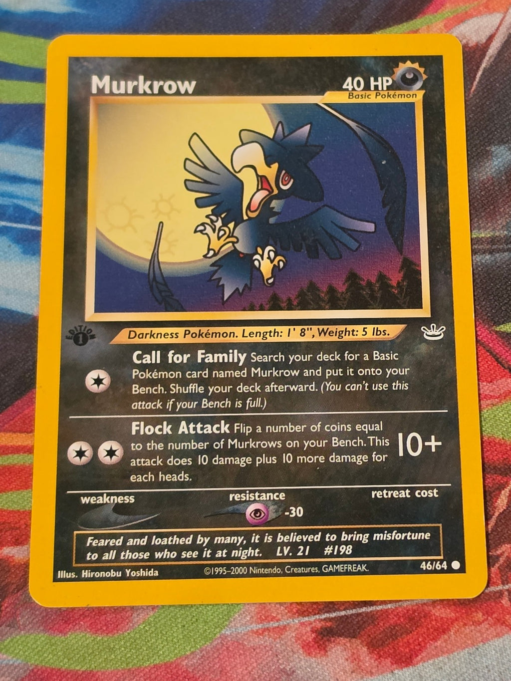 Murkrow - 46/64 - Neo Revelation - Common - 1st Edition - LP Pokemon