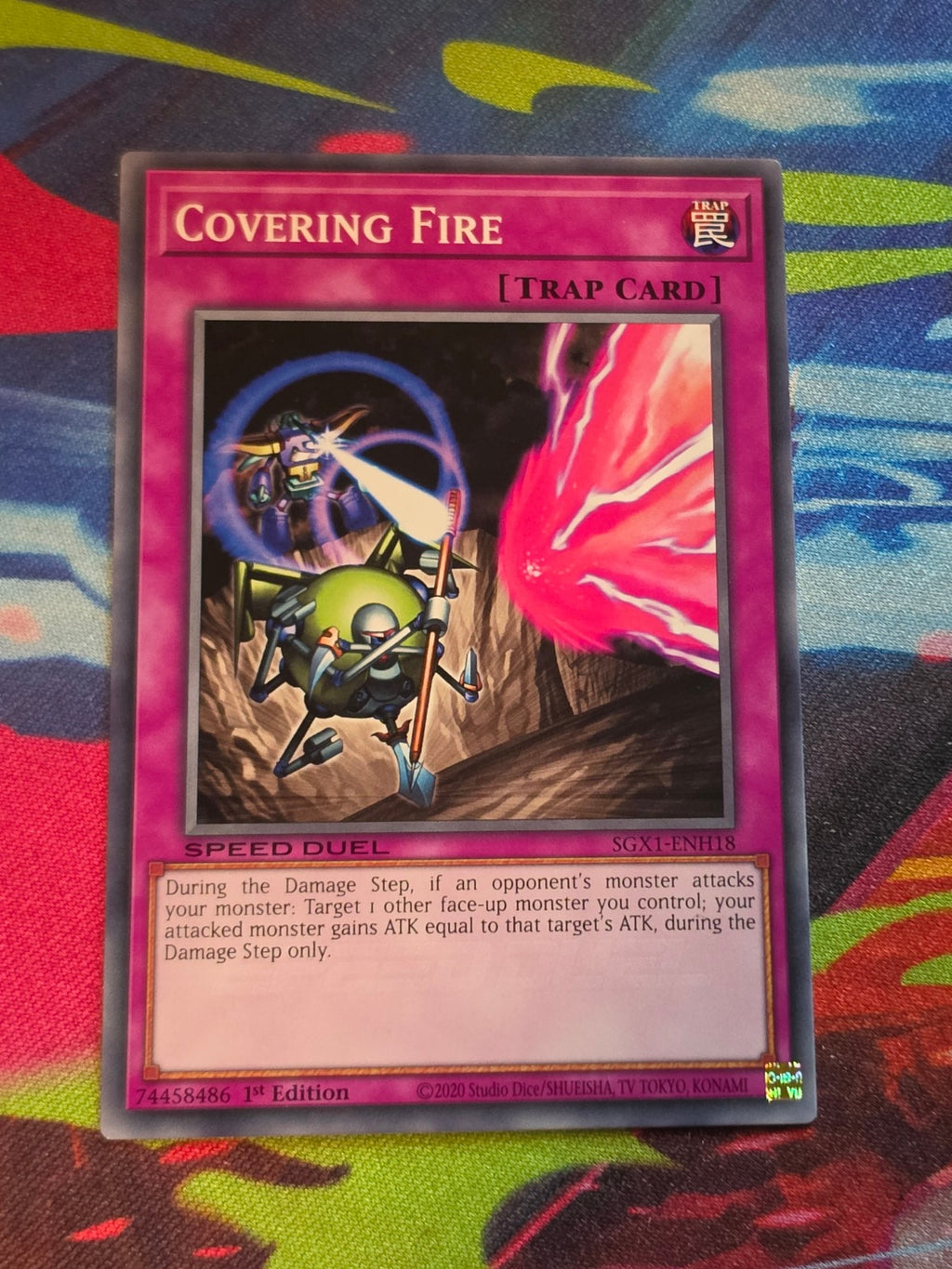Covering Fire Common Speed Duel GX: Duel Academy Box SGX1-ENH18 1st Edition LP Yu-Gi-Oh!