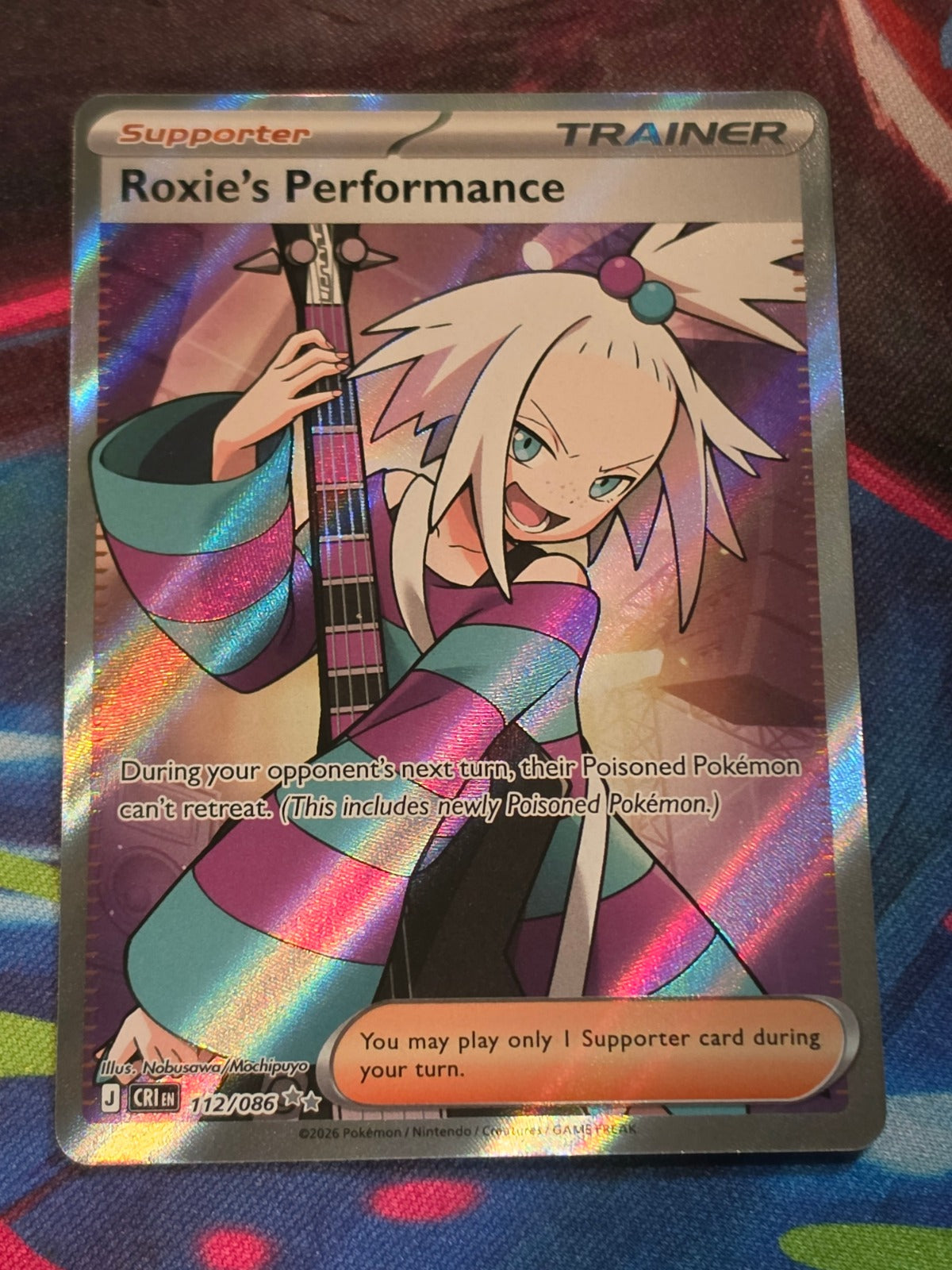 Roxie's Performance Ultra Rare Chaos Rising 112/086 NM Pokemon