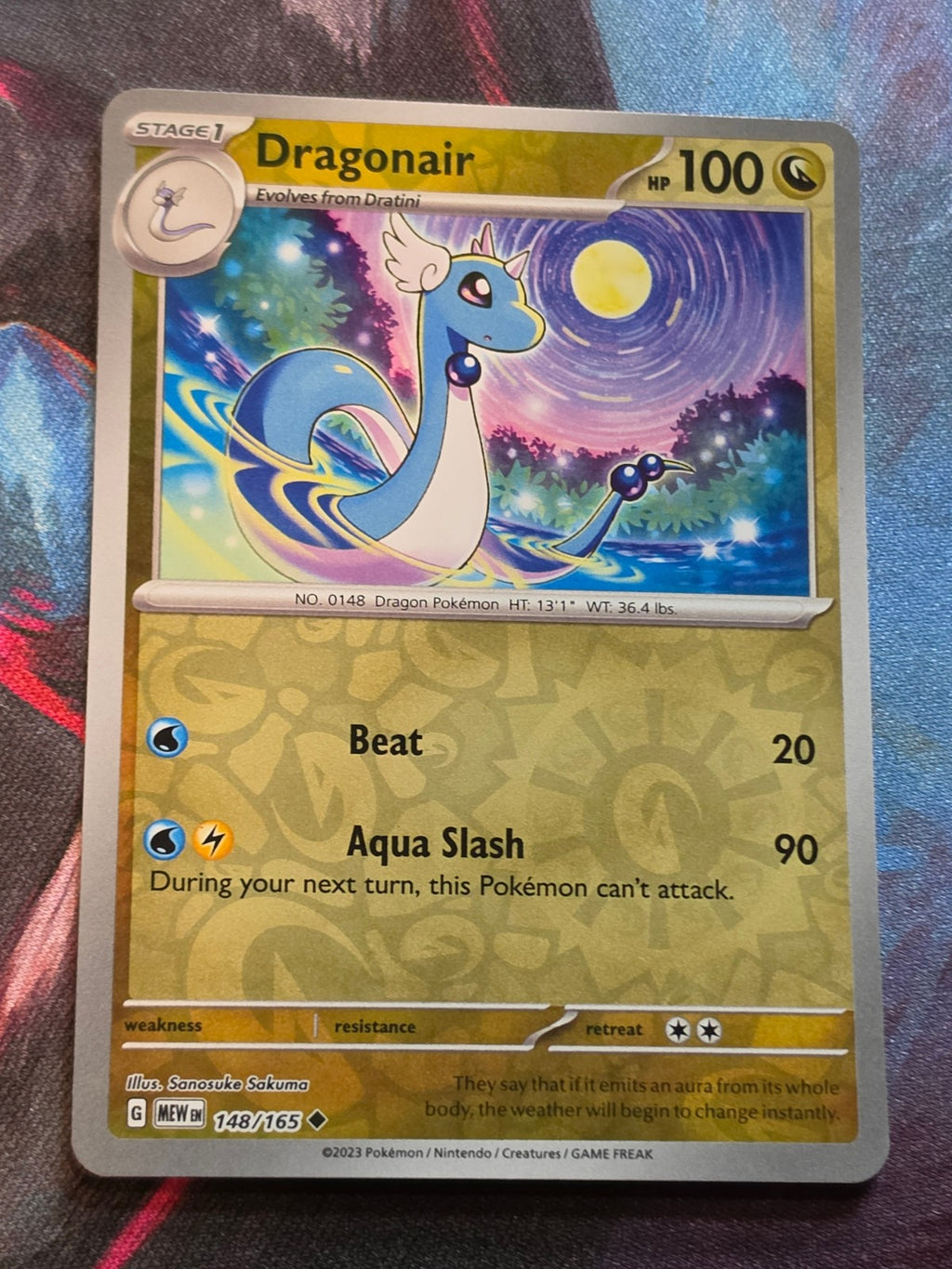 Dragonair Reverse Holo Uncommon Scarlet & Violet 151 148/165 NM Pokemon