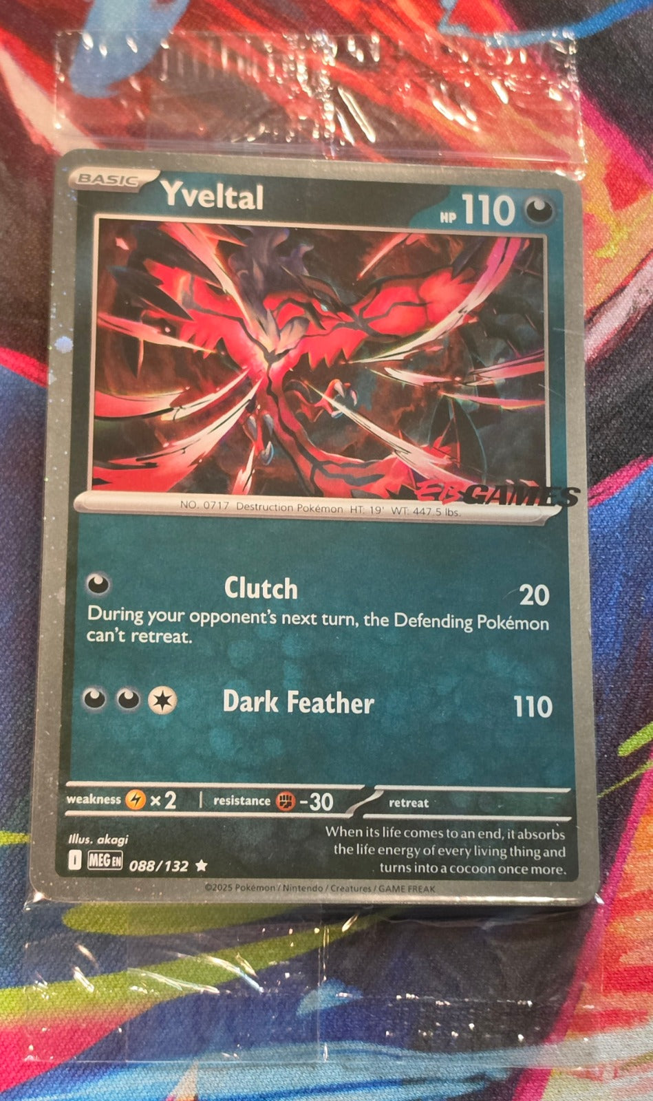 Yveltal (EB Games) Rare Miscellaneous Cards & Products 088/132 NM SEALED Pokemon