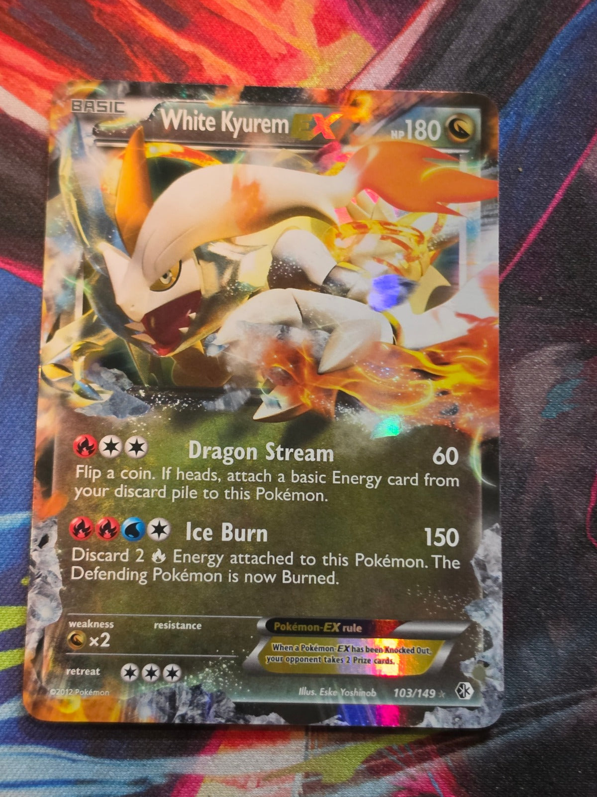 White Kyurem EX - 103/149 - Boundaries Crossed - Ultra Rare - LP+ Pokemon
