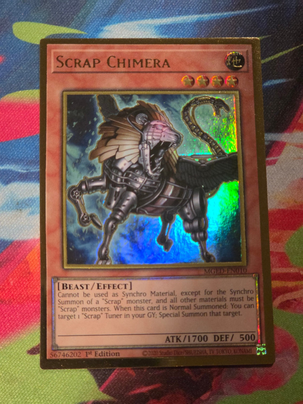 Scrap Chimera Premium Gold Rare Maximum Gold: El Dorado MGED-EN010 1st Edition LP Yu-Gi-Oh!